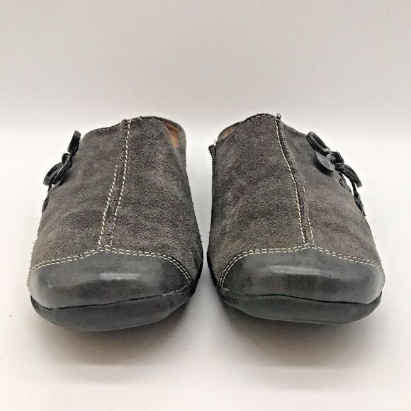 Natural Soul by Naturalizer Fanner Mules Women's 7.5M Gray Slide Comfort Clogs - Picture 2 of 10